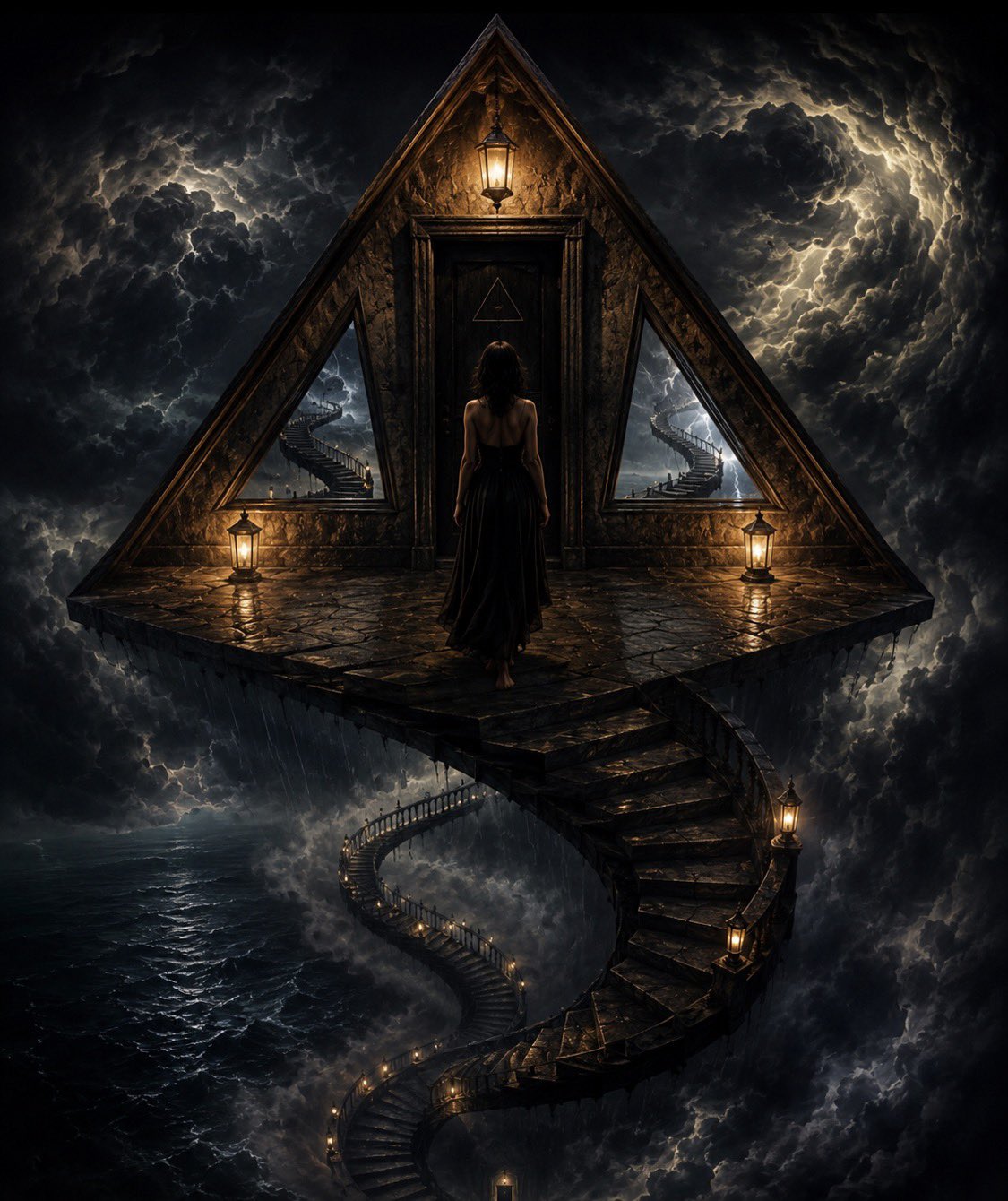 The Triangle Room of Triangulation above the storm and sea