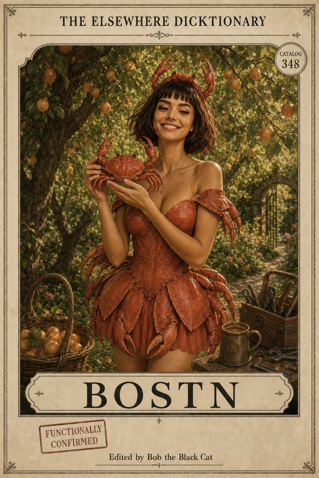 BOSTN, an illustrated Elsewhere Dicktionary catalog page with corrected hand anatomy.