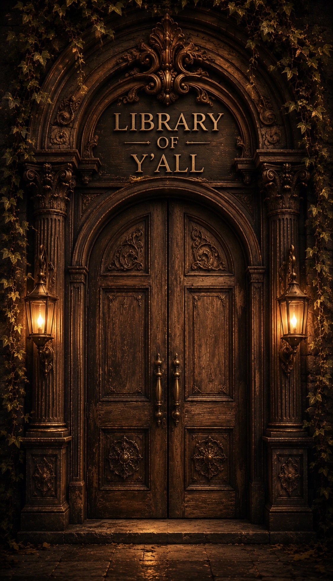 Ornate entrance to the Library of Y’all